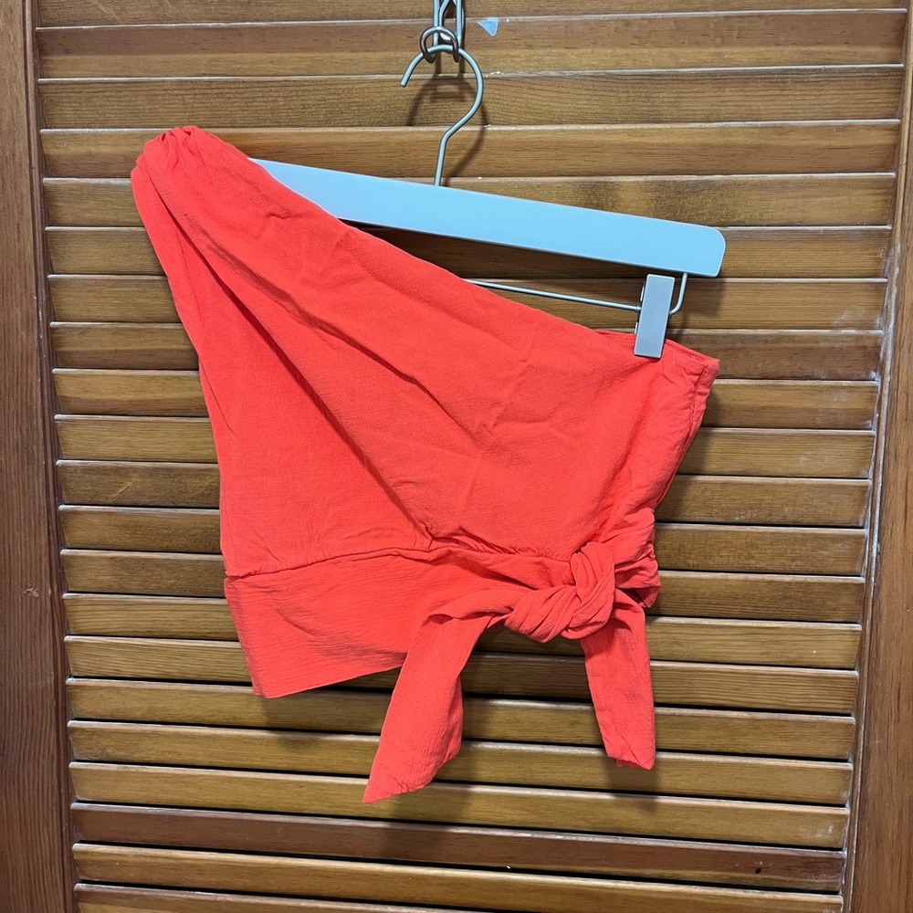 FP Movement by Free People Red One-Shoulder Top